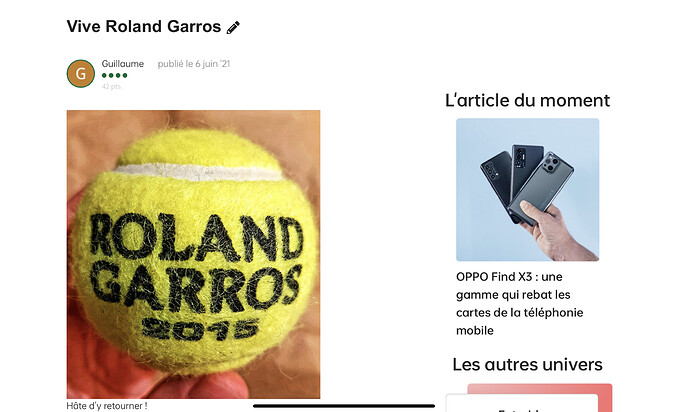 Vive Roland Garros - Galerie photos - OPPO Community